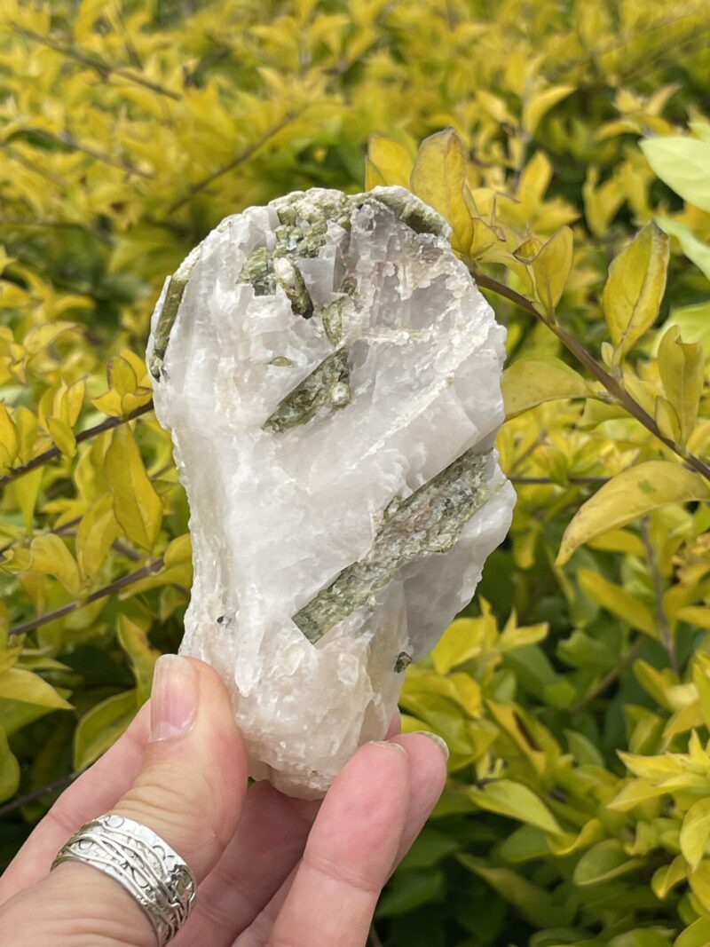 This is Green Tourmaline in Quartz Specimen – 344g