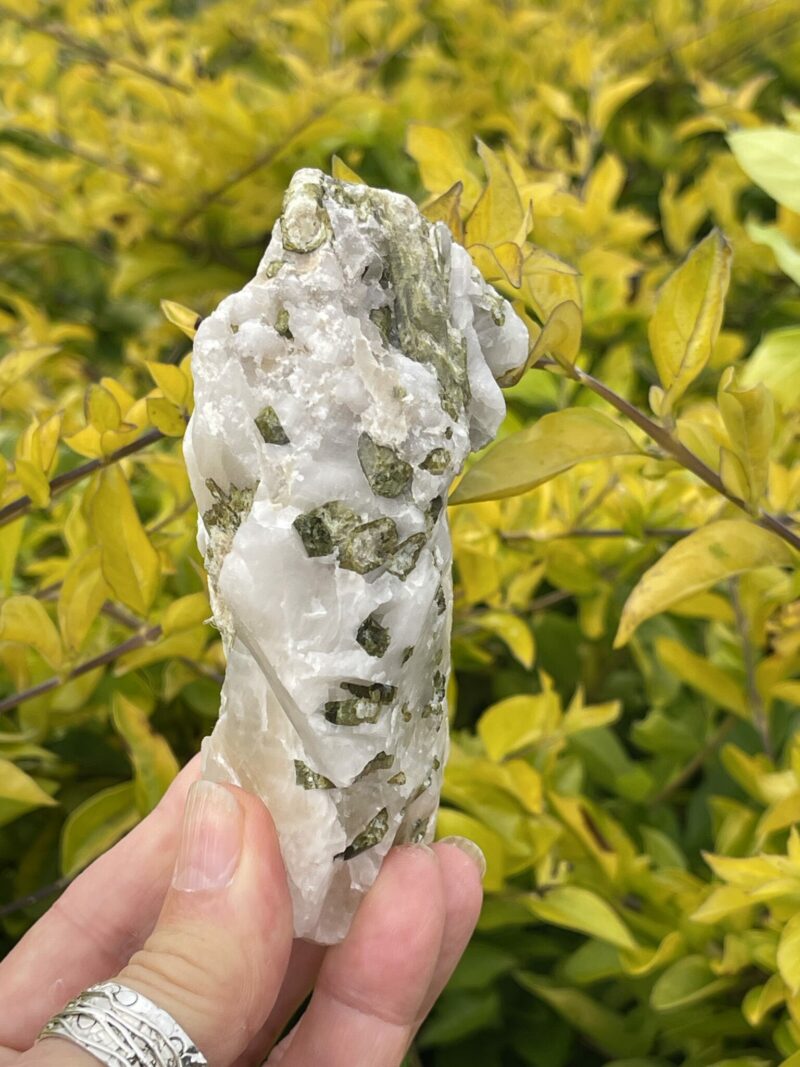 This is Green Tourmaline in Quartz Specimen – 344g