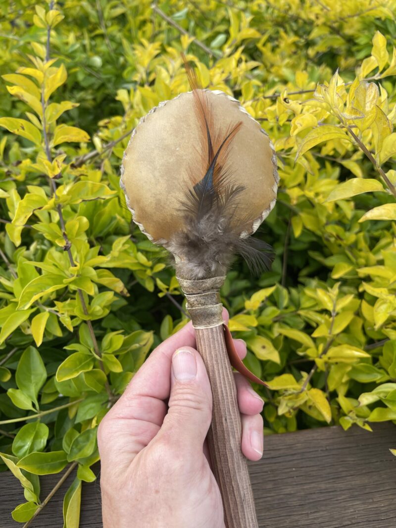 This is Spirit Connection Goat Hide Rattle (30cm)