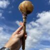 THIS IS Ceremonial Goat Hide Rattle with Amethyst (30cm)