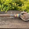 This is Ceremonial Goat Hide Rattle with Blue Kyanite (30cm)