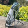 This is Mystical Stonehenge Moss Agate Green Man Carving (779g)