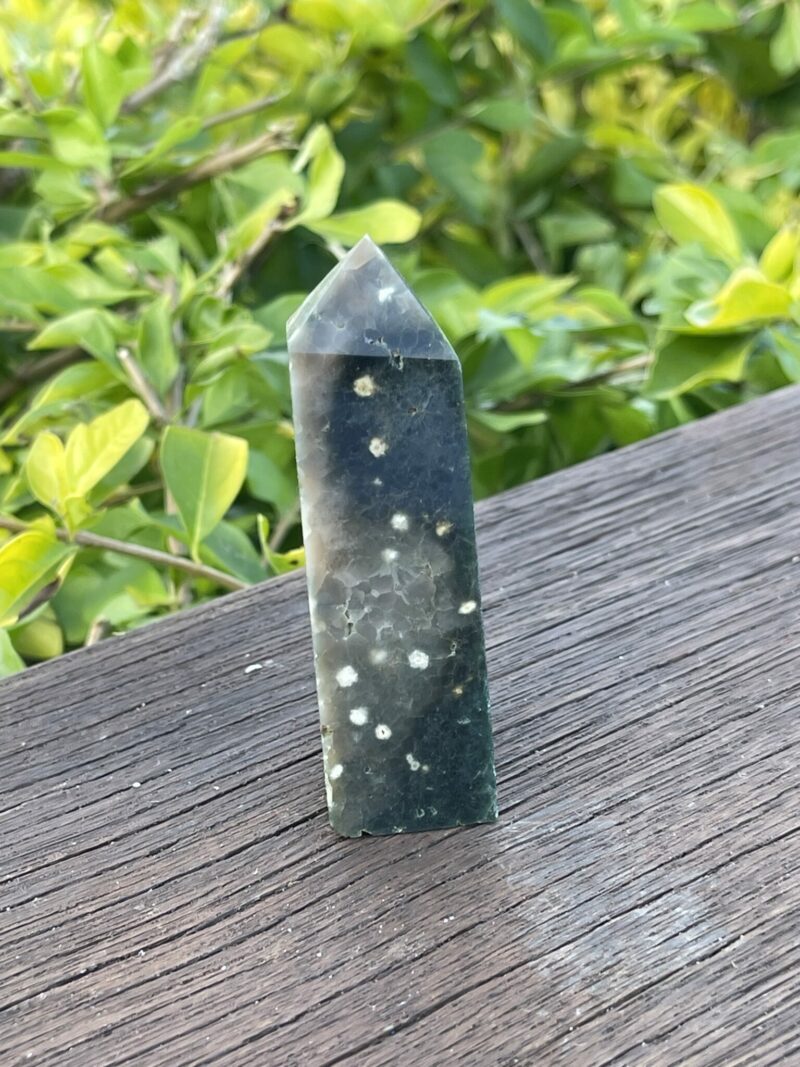 This is Vibrant Ocean Jasper Tower (9cm)