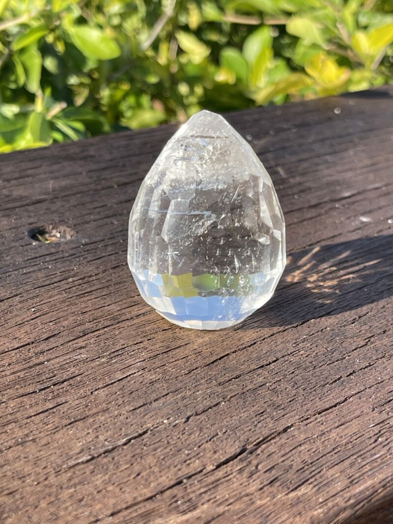 This is Stunning Clear Quartz Faceted Teardrop (127g)