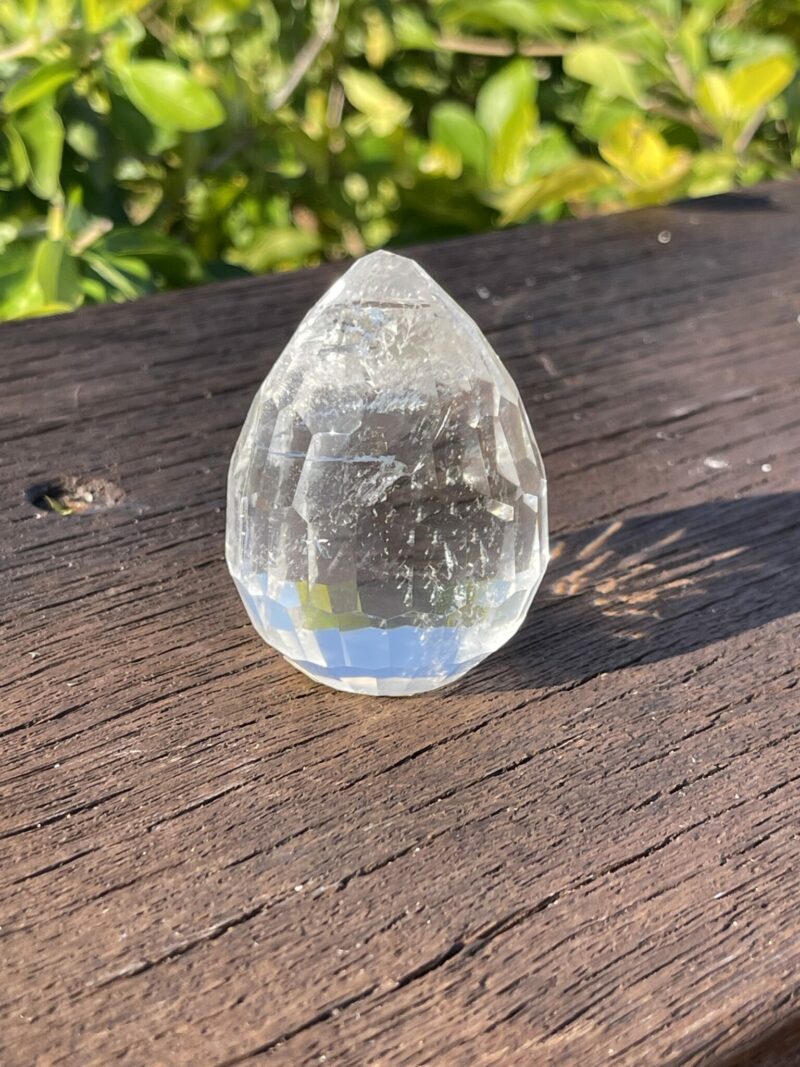 This is Stunning Clear Quartz Faceted Teardrop (127g)