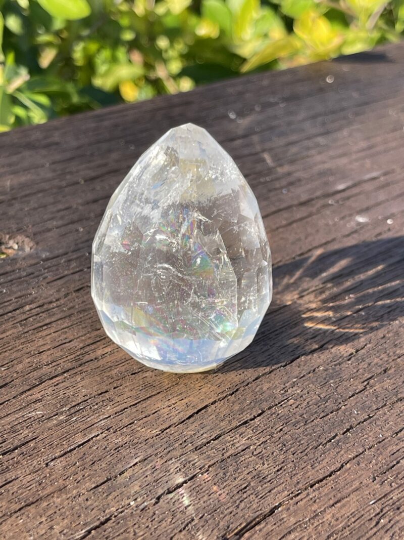 This is Stunning Clear Quartz Faceted Teardrop (127g)