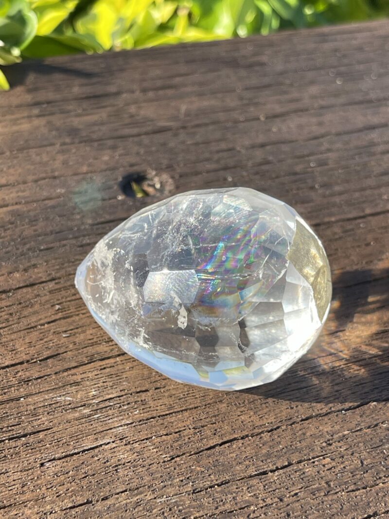 This is Stunning Clear Quartz Faceted Teardrop (127g)