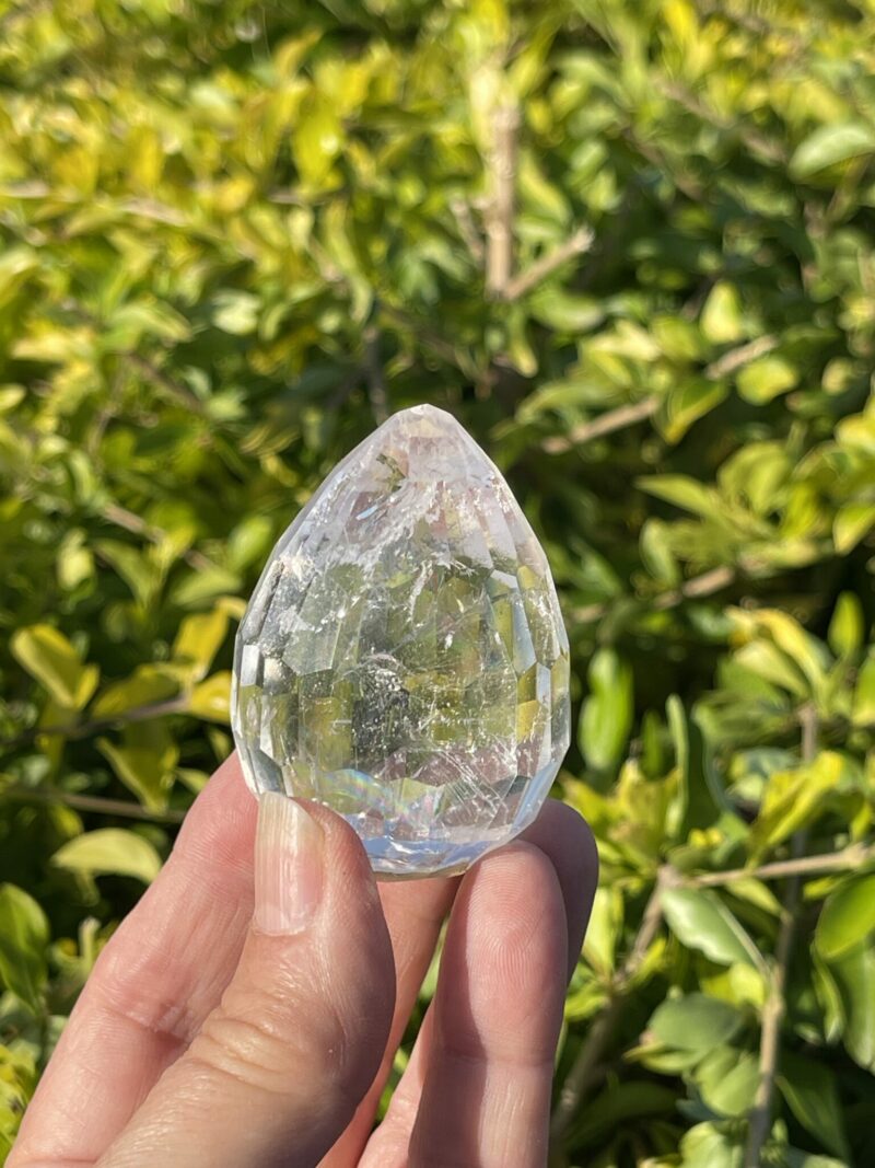 This is Stunning Clear Quartz Faceted Teardrop (127g)