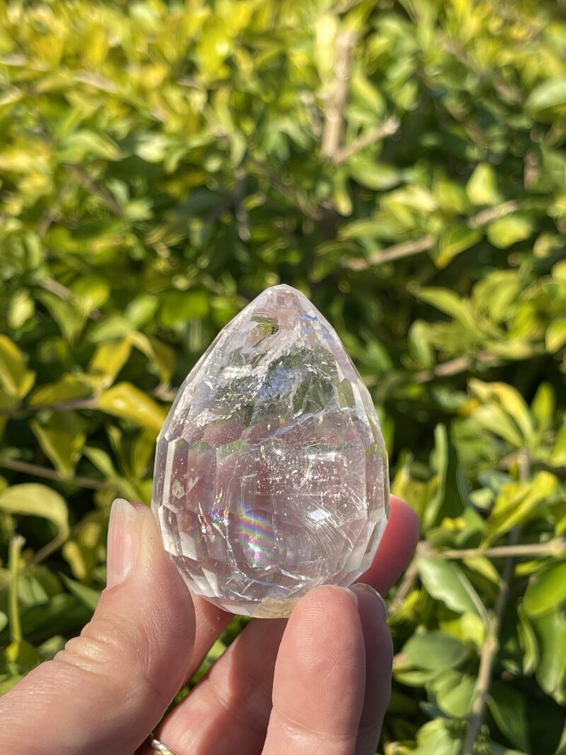 This is Stunning Clear Quartz Faceted Teardrop (127g)