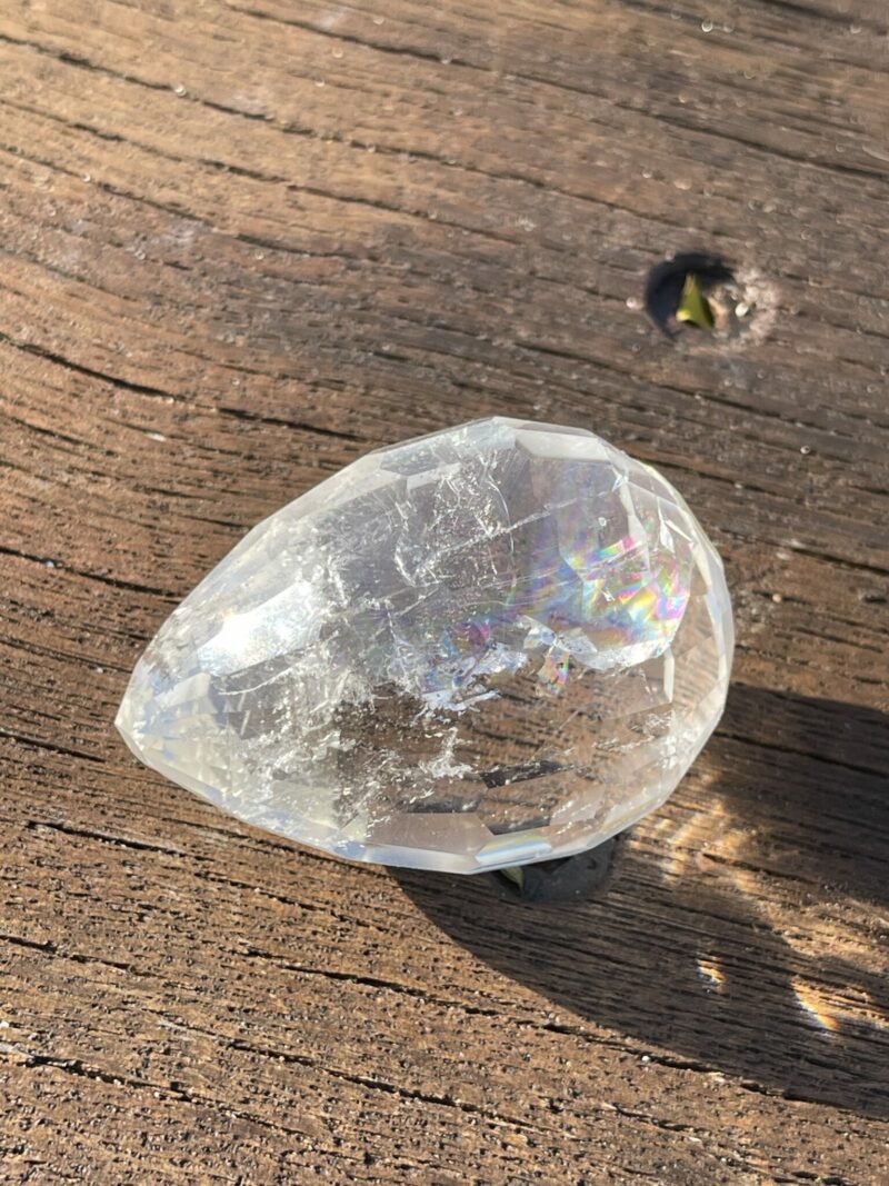 This is Stunning Clear Quartz Faceted Teardrop (127g)