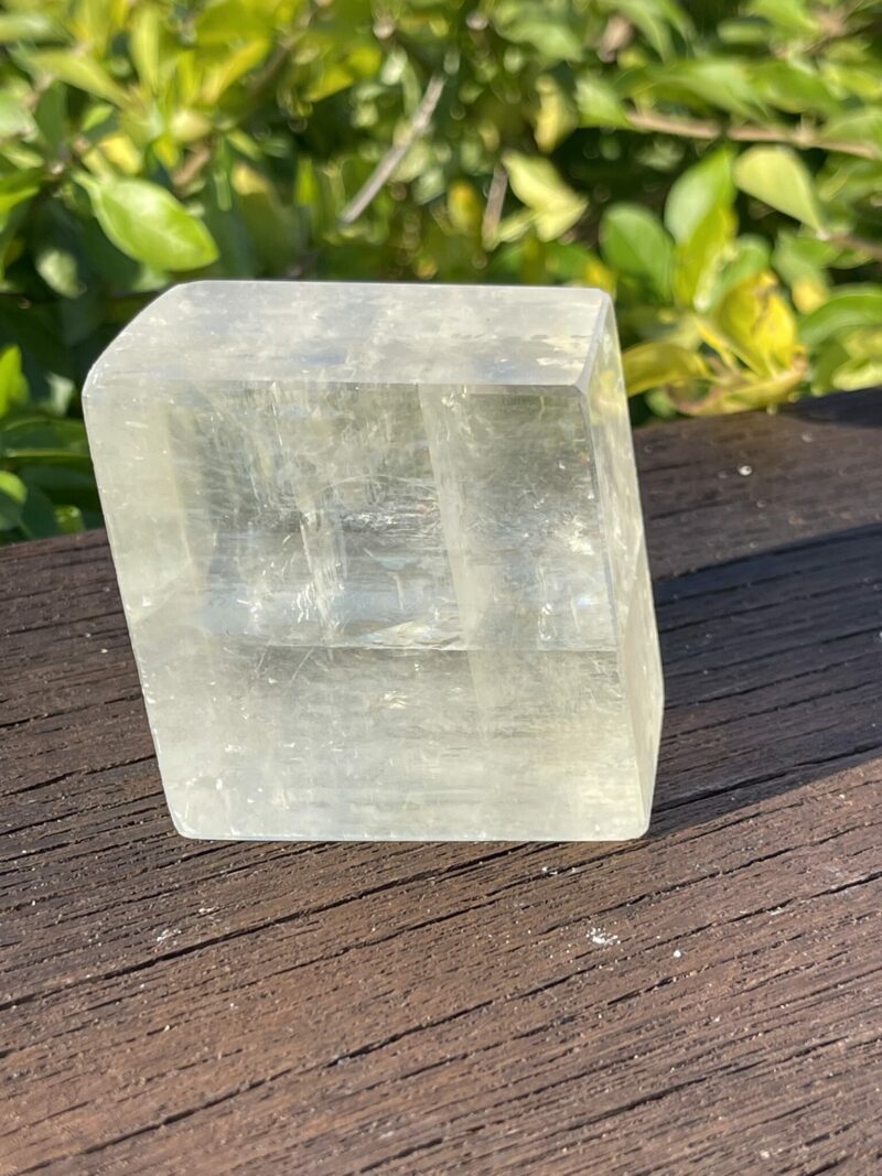 This is Radiant Golden Calcite Cube: 299g of Uplifting Energy and Mental Clarity