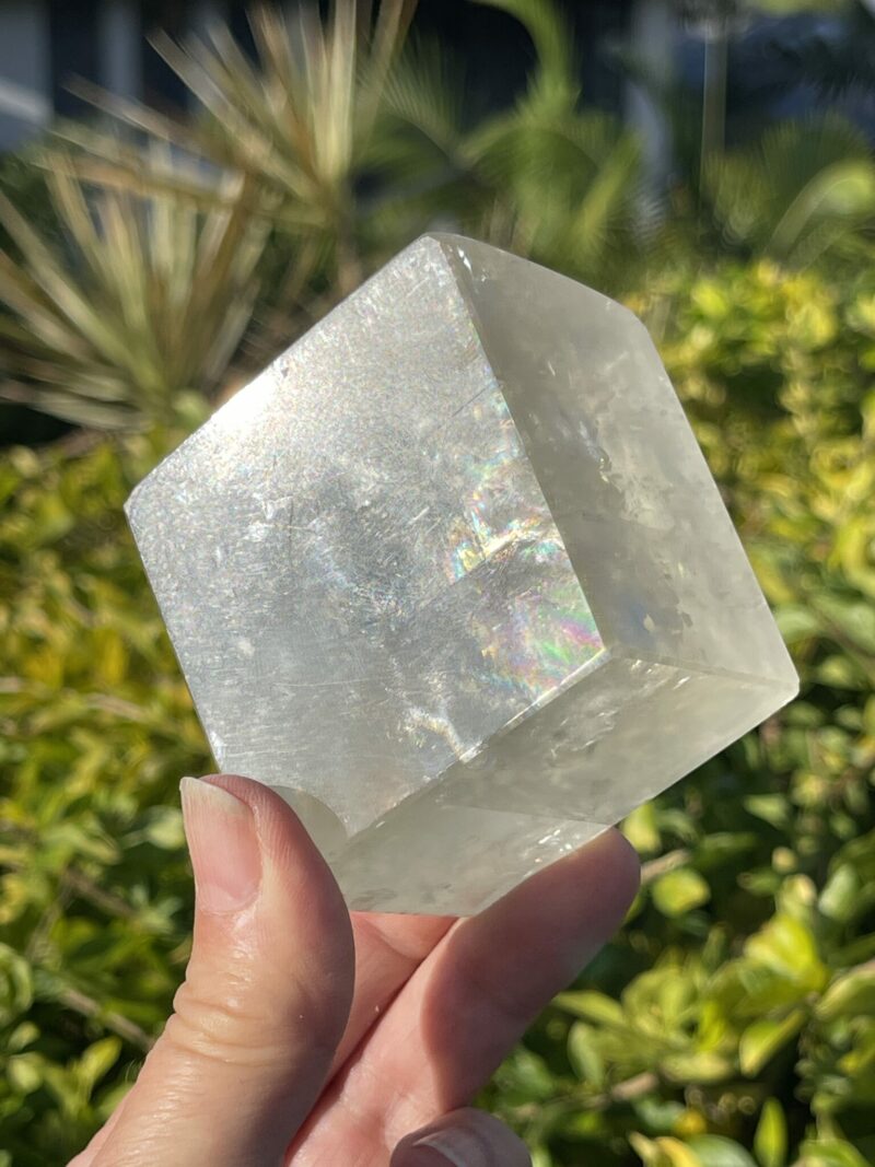 This is Radiant Golden Calcite Cube: 299g of Uplifting Energy and Mental Clarity