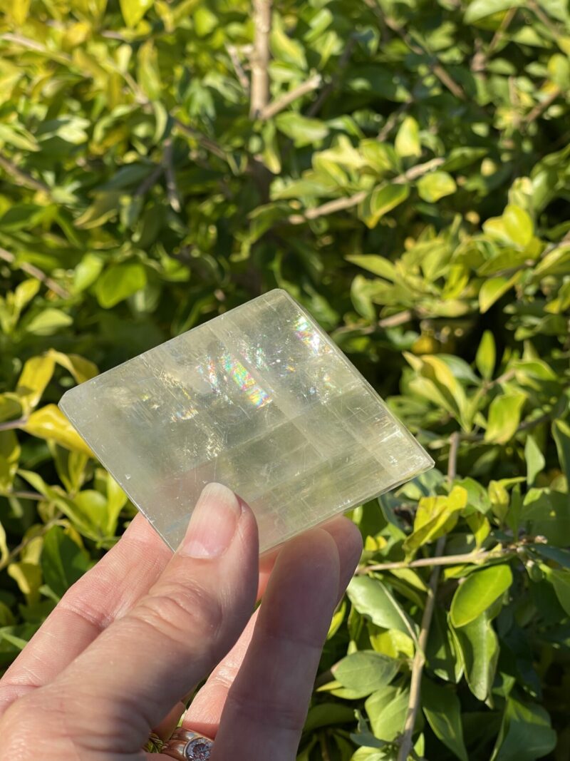 This is Radiant Golden Calcite Cube: 299g of Uplifting Energy and Mental Clarity