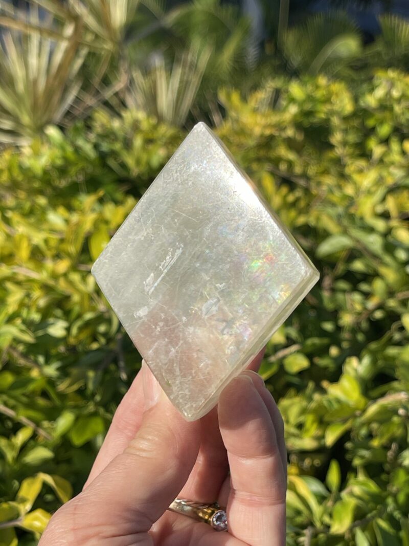 This is Radiant Golden Calcite Cube: 299g of Uplifting Energy and Mental Clarity