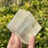 This is Radiant Golden Calcite Cube: 299g of Uplifting Energy and Mental Clarity