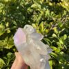 this is Celestial Angel Aura Quartz Cluster: 770g of Divine Connection and Spiritual Mastery"