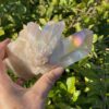 this is Celestial Angel Aura Quartz Cluster: 770g of Divine Connection and Spiritual Mastery"