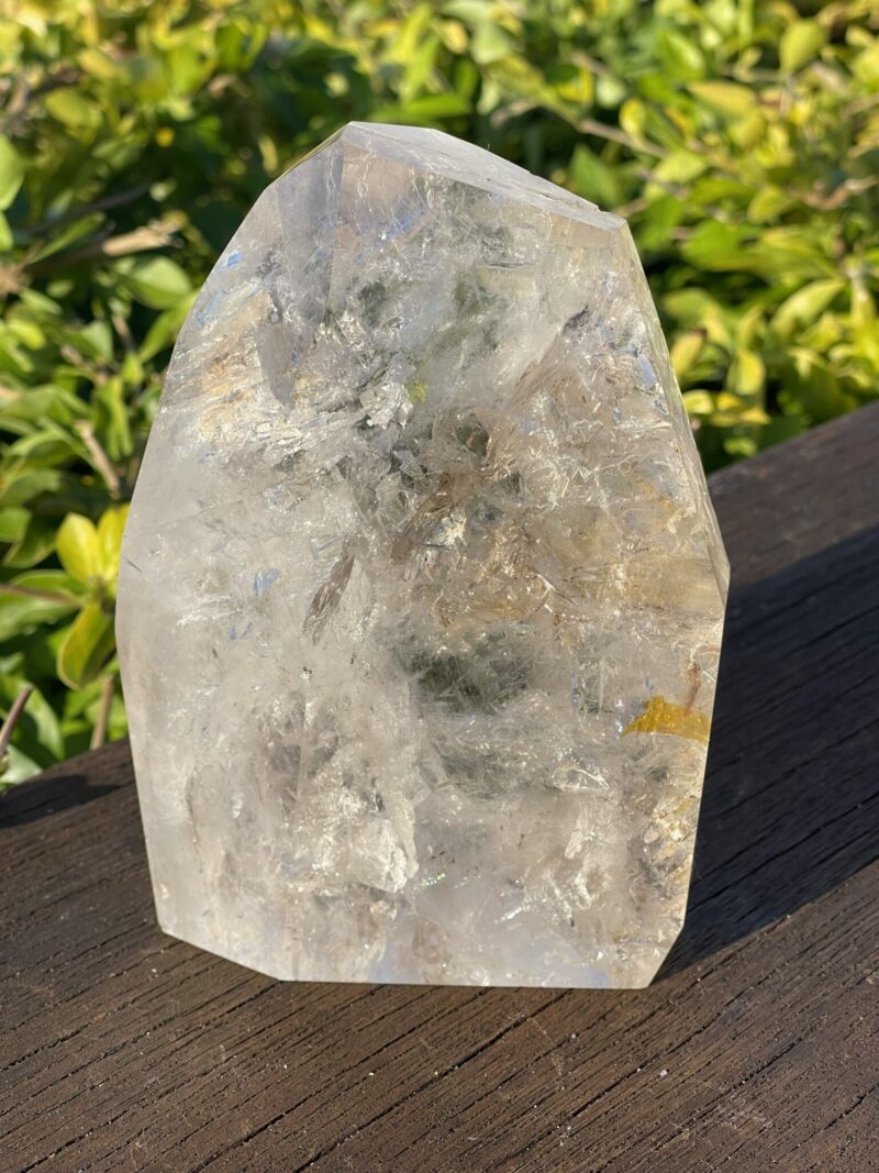 this is Mesmerizing Polished Elestial Magic Clear Quartz: 1.1kg of Spiritual Insight and Amplified Energy