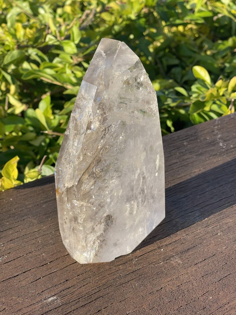 this is Mesmerizing Polished Elestial Magic Clear Quartz: 1.1kg of Spiritual Insight and Amplified Energy