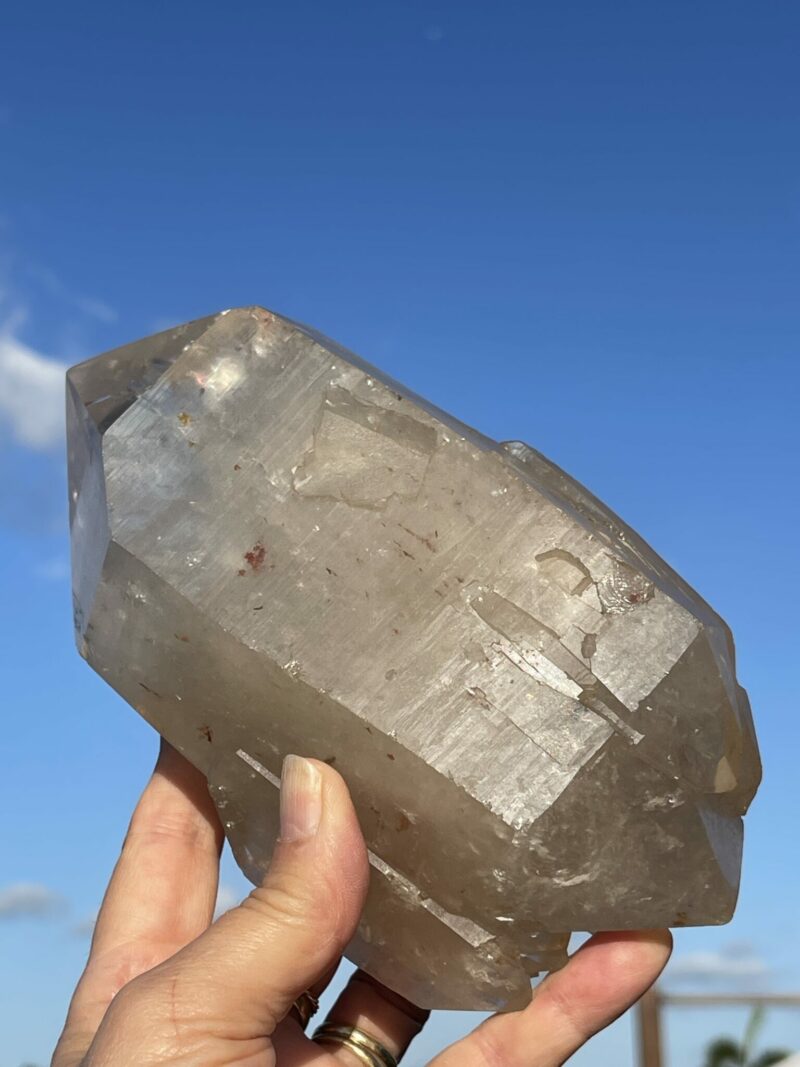 Ancient Etched This is Wisdom Double-Terminated Smoky Quartz: 1.62kg of grounding energy and spiritual insight