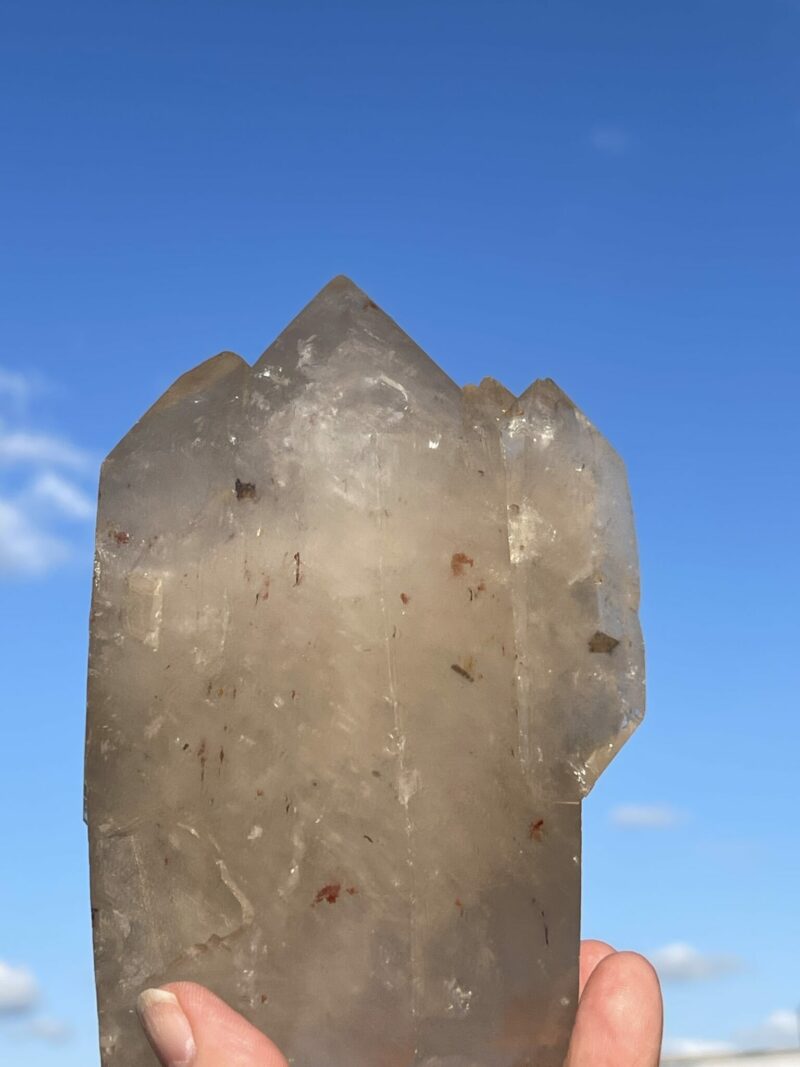 Ancient Etched This is Wisdom Double-Terminated Smoky Quartz: 1.62kg of grounding energy and spiritual insight