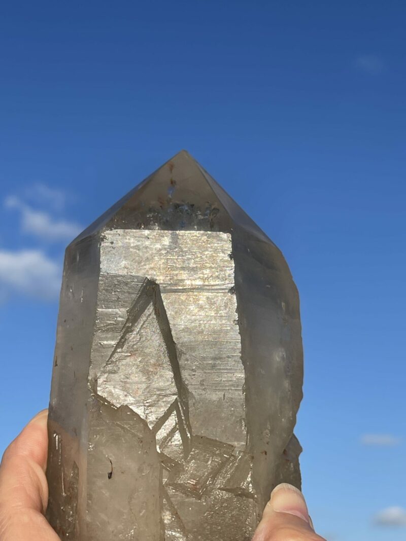 Ancient Etched This is Wisdom Double-Terminated Smoky Quartz: 1.62kg of grounding energy and spiritual insight