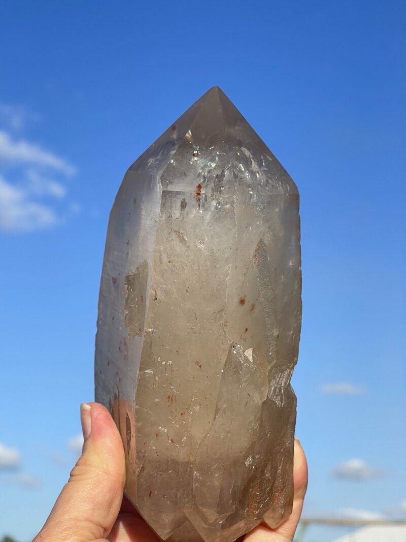 Ancient Etched This is Wisdom Double-Terminated Smoky Quartz: 1.62kg of grounding energy and spiritual insight