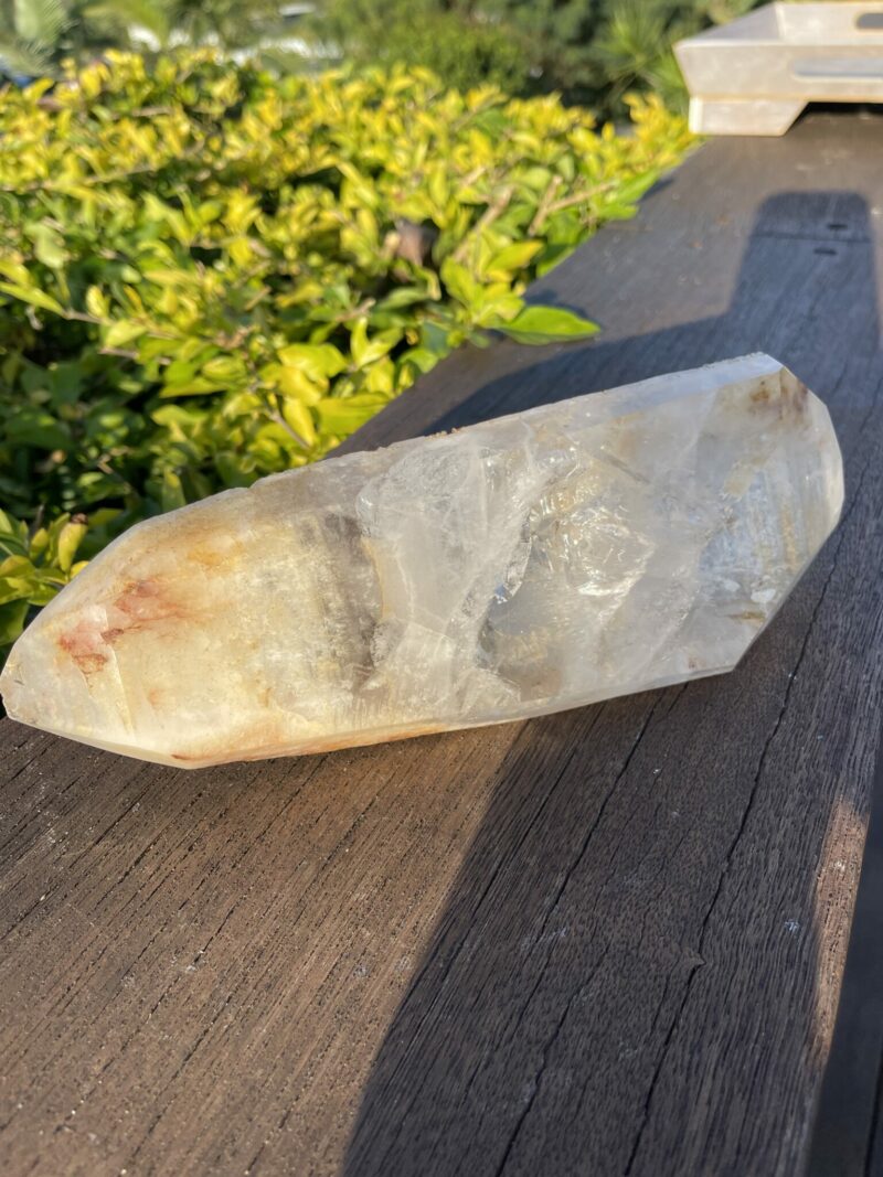 This is Double Terminated XL Earth Wisdom Infused Clear Quartz 1.5kg of Grounding Energy and Spiritual Clarity