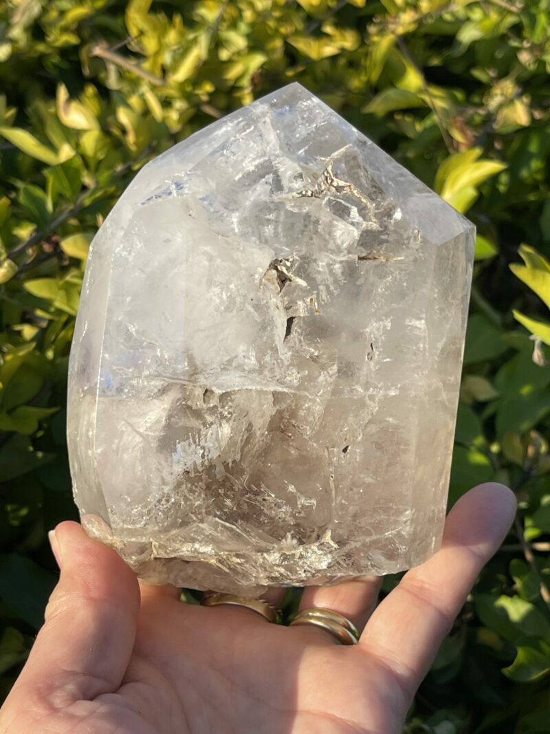 This is Polished Elestial Enhydro Smoky Quartz A Source of Deep Healing and Ancient Wisdom