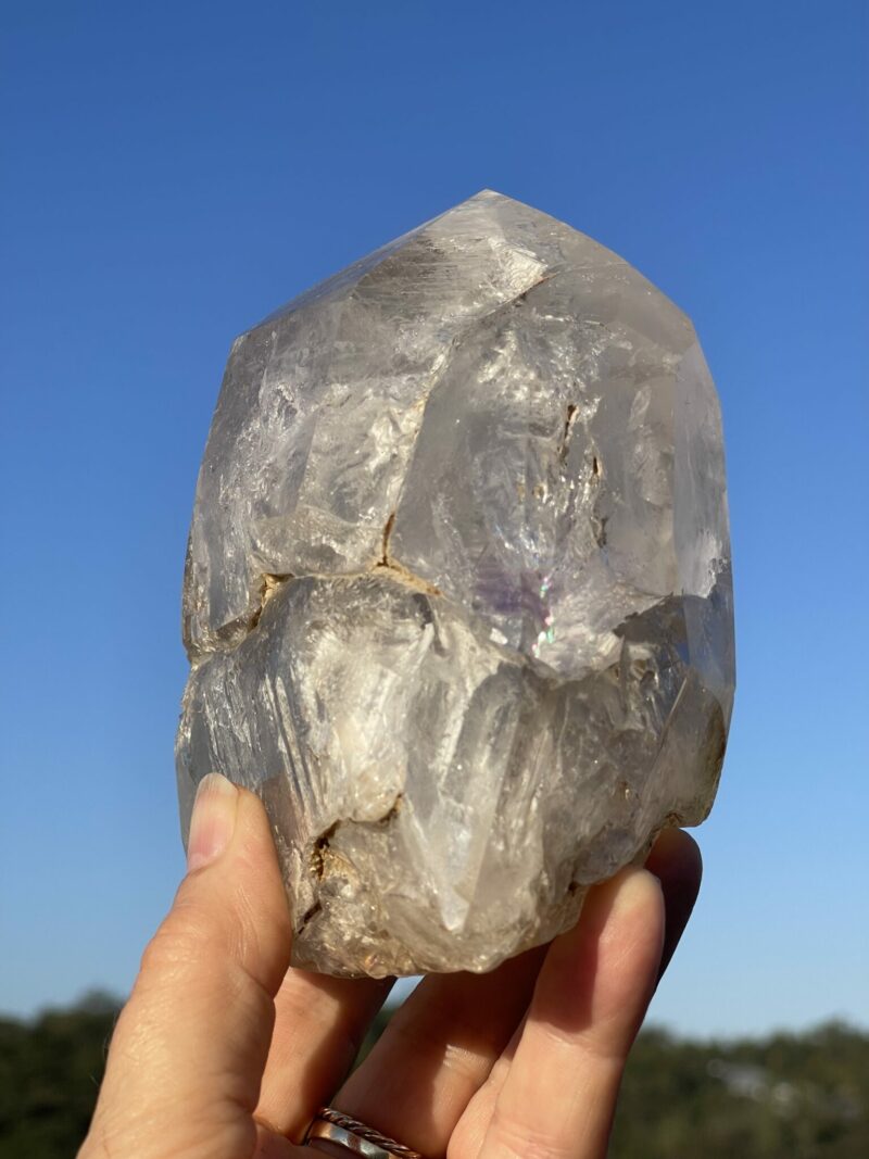 This is Polished Elestial Enhydro Smoky Quartz A Source of Deep Healing and Ancient Wisdom