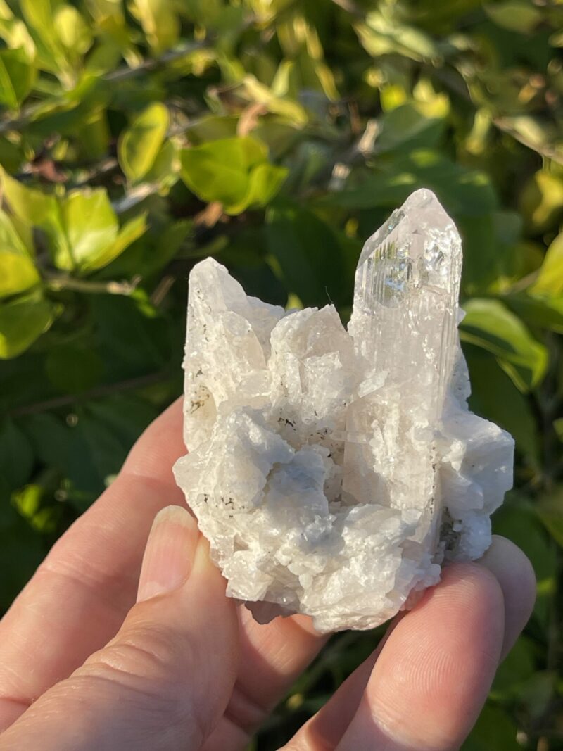 This is Stunning Danburite Cluster in Matrix: 136g of High-Vibrational Energy and Spiritual Clarity"