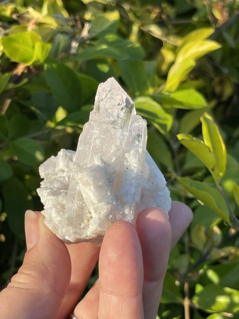 This is Stunning Danburite Cluster in Matrix: 136g of High-Vibrational Energy and Spiritual Clarity"