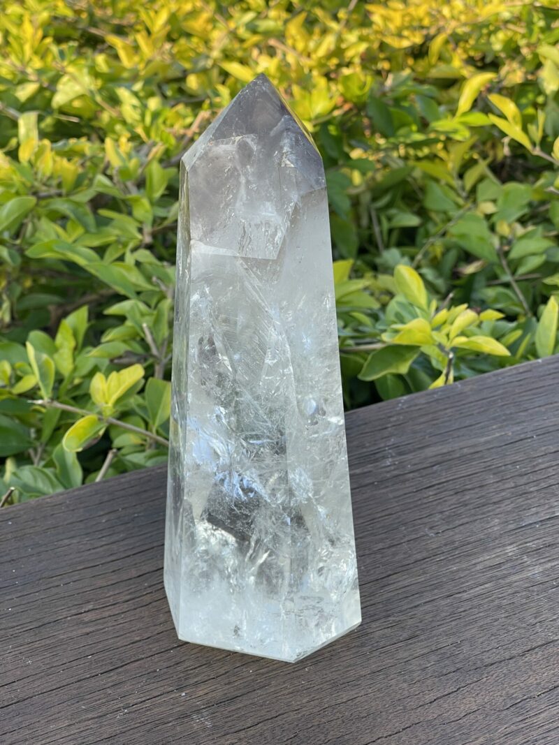 This is Beautiful Channeling Clear Quartz with Smoky Top 1.49kg of Spiritual Guidance and Grounded Clarity