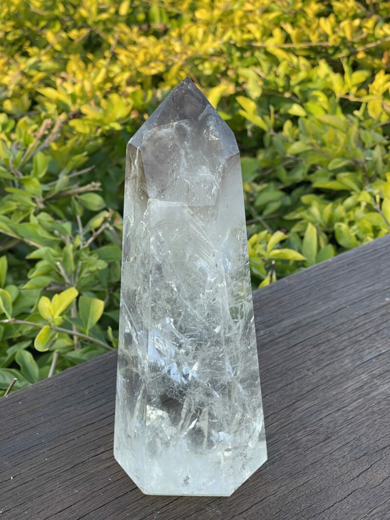 This is Beautiful Channeling Clear Quartz with Smoky Top 1.49kg of Spiritual Guidance and Grounded Clarity