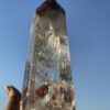 This is Beautiful Channeling Clear Quartz with Smoky Top 1.49kg of Spiritual Guidance and Grounded Clarity