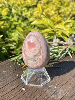 this is Rhodochrosite Egg - Heart-Centered Healing and Joy (137g)