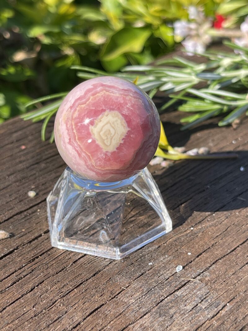 This is Radiant Rhodochrosite Egg - Embracing Heartfelt Healing (64g)