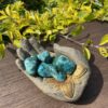 this is Chrysocolla XL Tumbler for Tranquility and Communication