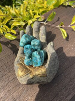 this is Chrysocolla XL Tumbler for Tranquility and Communication