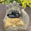 This is Ancient Protection: Lemurian Black Jade Tumbler for Grounding and Spiritual Shielding