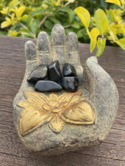 This is Ancient Protection: Lemurian Black Jade Tumbler for Grounding and Spiritual Shielding