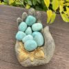 This is Harmonizing Energy: 3-Pack Large Amazonite Tumblers for Communication and Calm