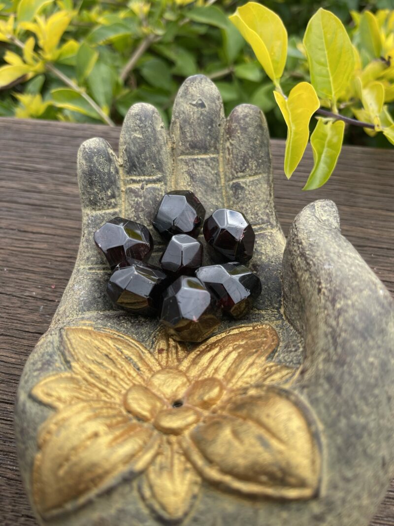 This is Gorgeous Faceted Garnet Tumbler for Grounding and Vitality