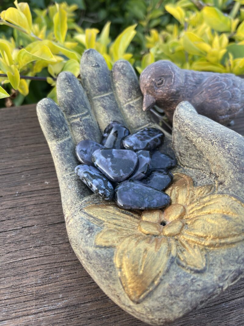 This is Mystical Transformation: 3-Pack Indo Gabbro (Mystical Merlinite) Tumblers for Intuition and Spiritual Growth