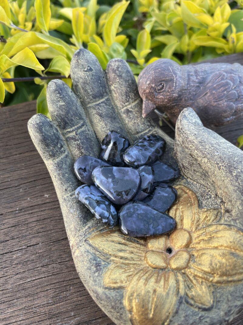 This is Mystical Transformation: 3-Pack Indo Gabbro (Mystical Merlinite) Tumblers for Intuition and Spiritual Growth