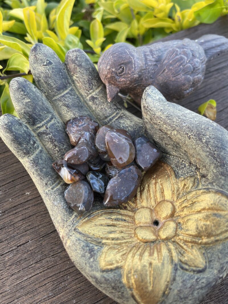 This is Fiery Protection: 3-Pack Fire Agate Tumblers for Courage and Grounding