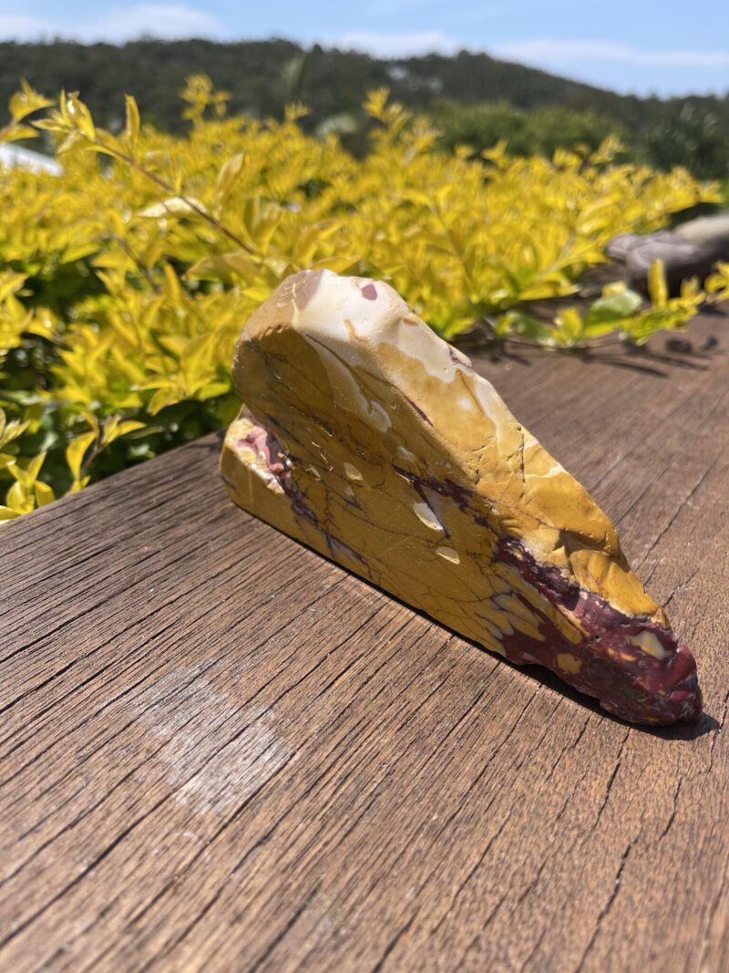 This is Earth Element Connection Mookaite Slice for Grounding