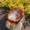 this is Beautiful Carnelian Bowl with Druzy