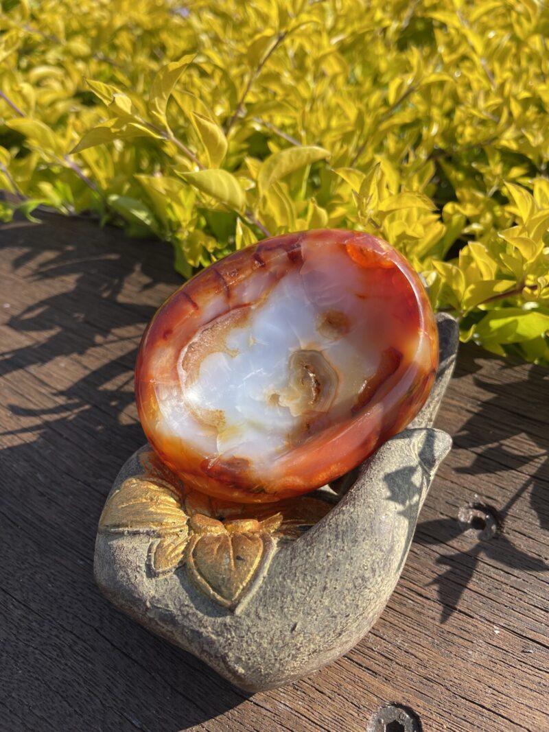 this is Beautiful Carnelian Bowl with Druzy