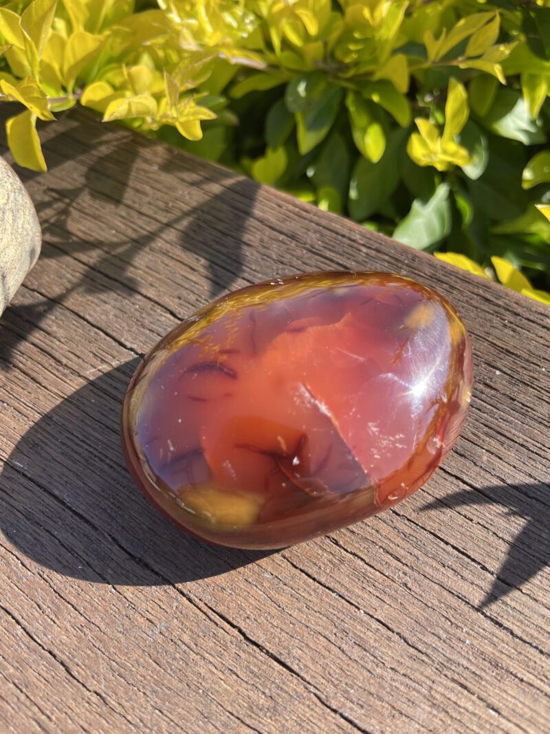 this is Large Carnelian Palm Stone for Empowerment